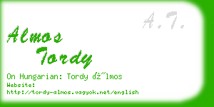 almos tordy business card